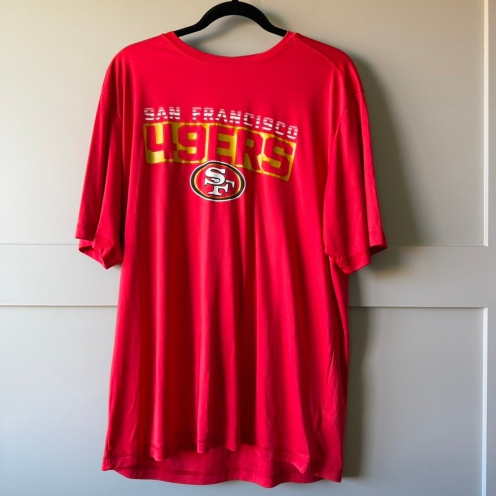 NFL Team Apparel 49ers Shirt Mens XL Red Performance Graphic Tee Sports Football